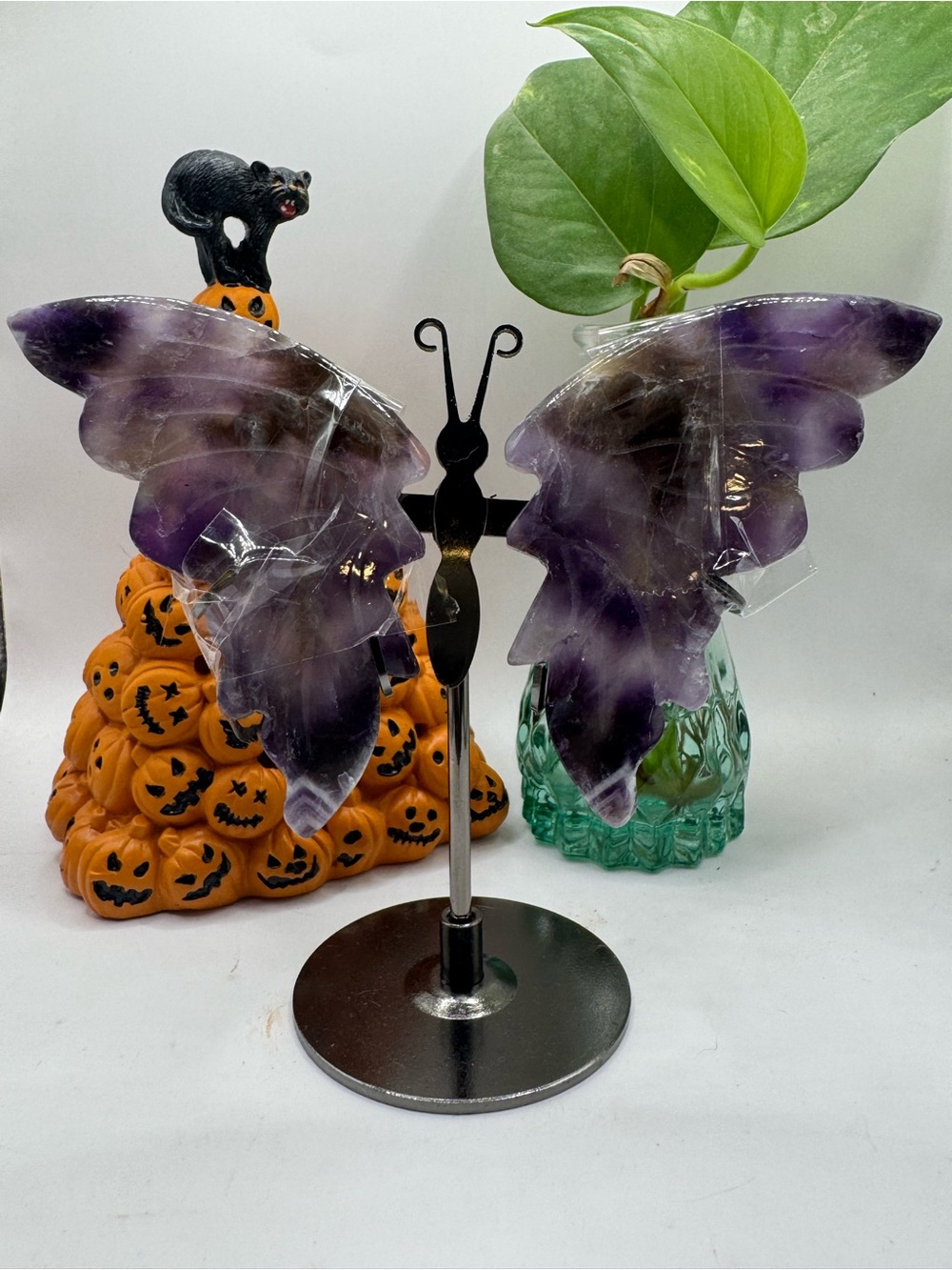 Amethyst Purple Butterfly Decorative Accent
